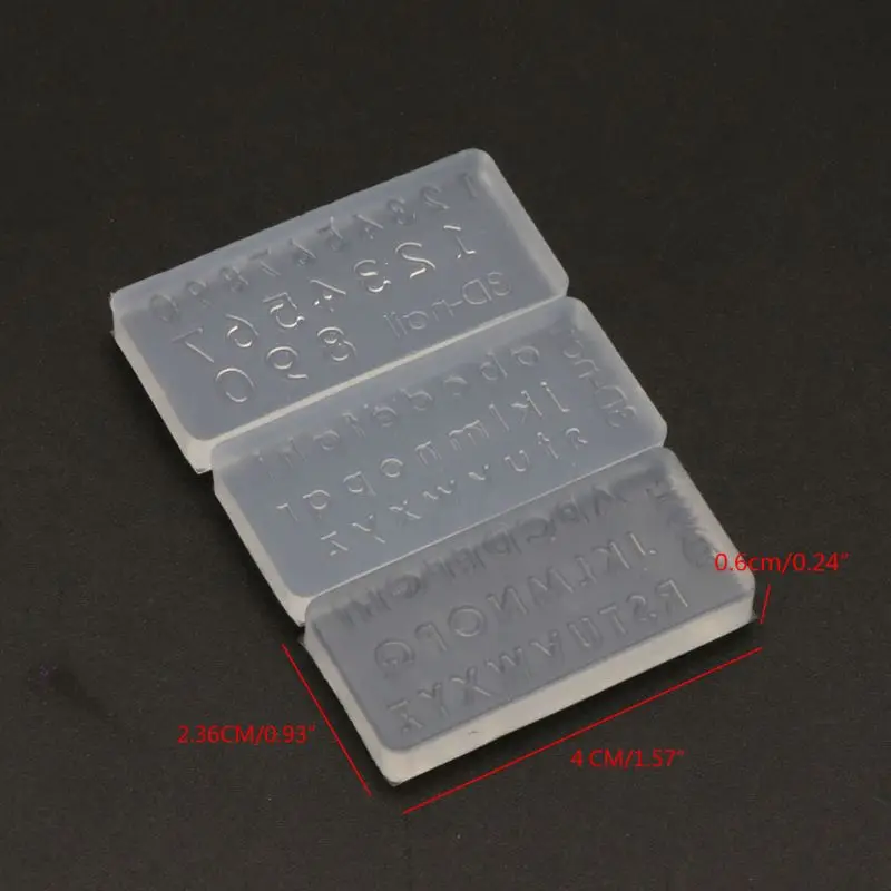 

3Pcs Small Size Numbers Letters Mold Kit Alphabet Pendant UV Resin Silicone Mold PXPB