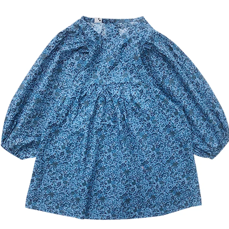 

2021 Spring Autumn Girls Princess Dress Cotton Dresses For Kids Full Printed Flower Girls Dress Long Sleeve Girl Costume 5 6
