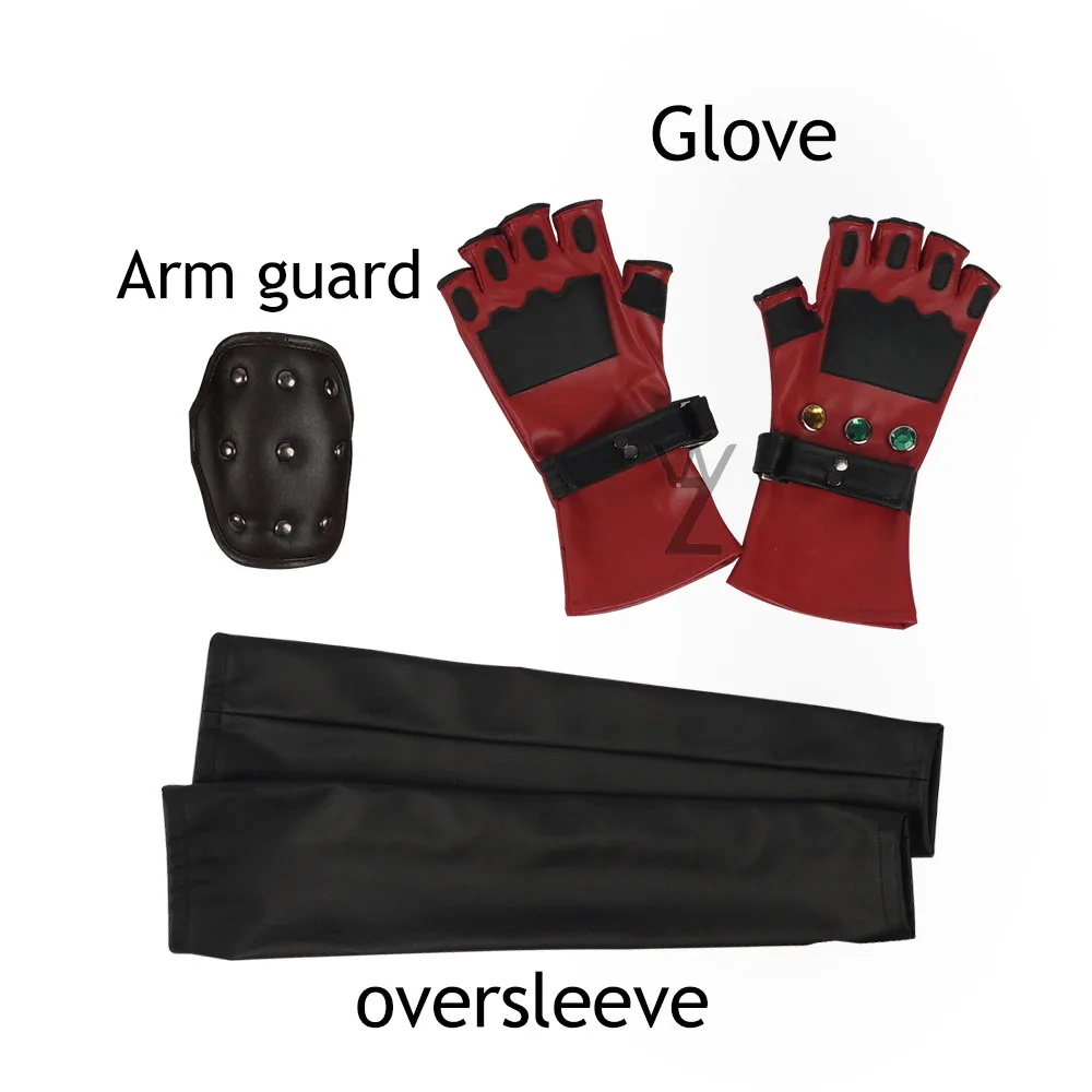 gloves set Сексуальная игра мини-юбка для девочек тифа Косплей Костюм последняя фантазия VII тифа Локхарт костюм черная кожаная юбка Хэллоуин - Цвет: gloves set
