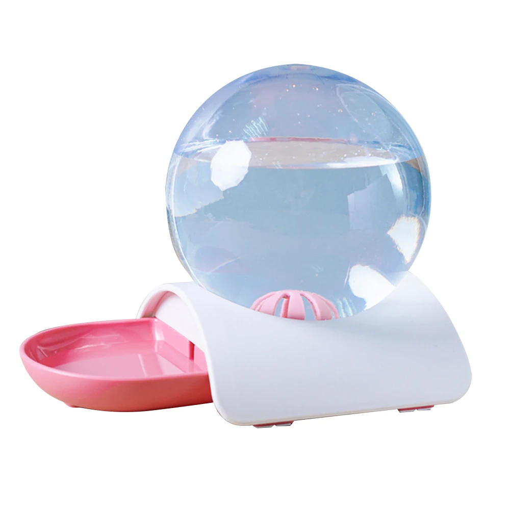 pink Кормушка для домашних животных, кошек, собак, фонтан, пузырьковый автоматический фонтан для кошек, большая поилка для кошек, домашних животных, диспенсер для воды без электричества - Цвет: pink