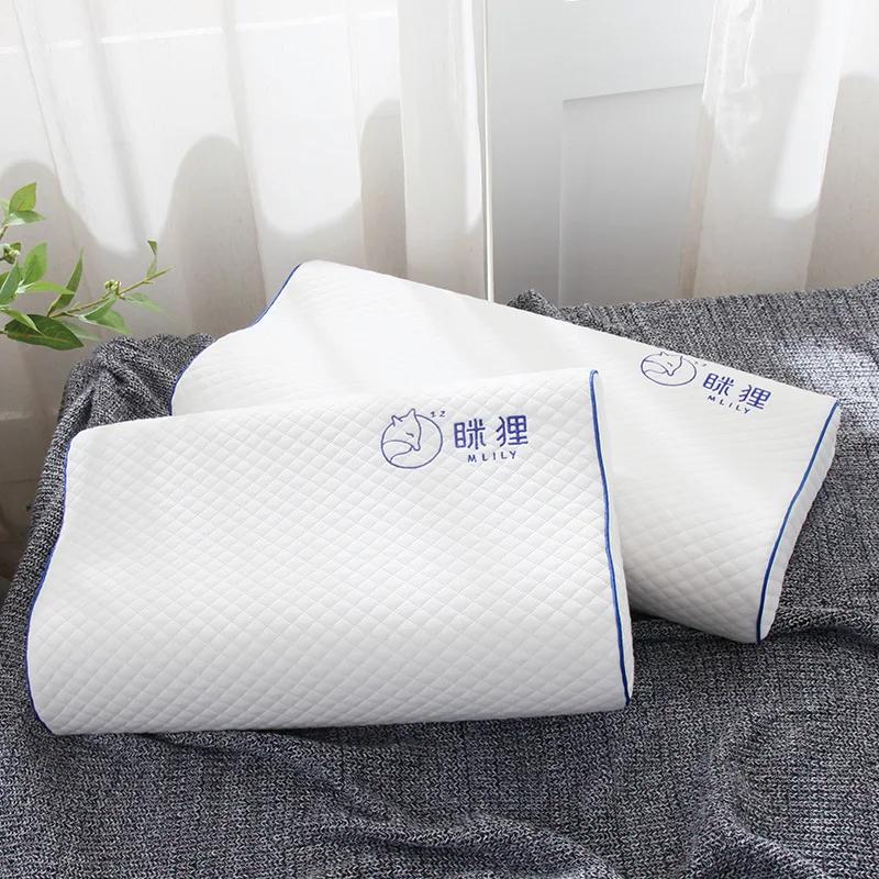 Mlily 60x30 см пены памяти кровать Ортопедическая подушка для боли шеи Sleeping With вышитые