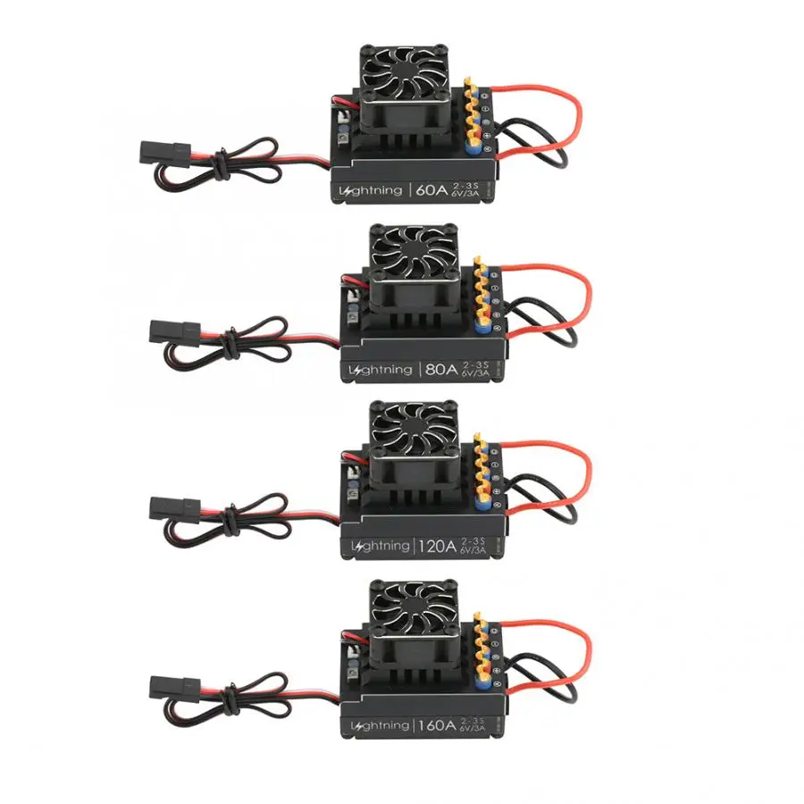 Бесколлекторный бесщеточный двигатель Flycolor Lightning 60A 80A 120A 160A ESC с электронным