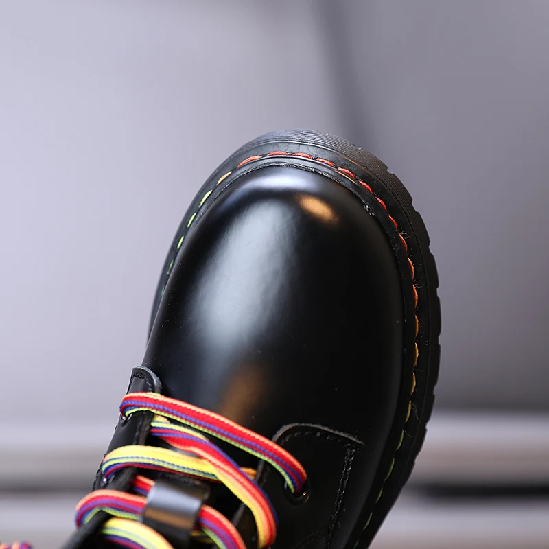 Детские Ботинки Martin из натуральной кожи осень 2020 Новый британский стиль женская