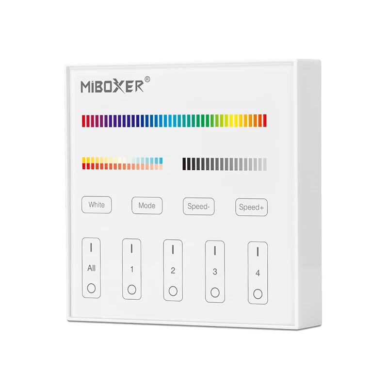

Milight Led RGBCCT Controller 4 Zones Smart Panel 2.4GHz Remote Control RGB CCT Strip Lights Lamp Tape Controller B4