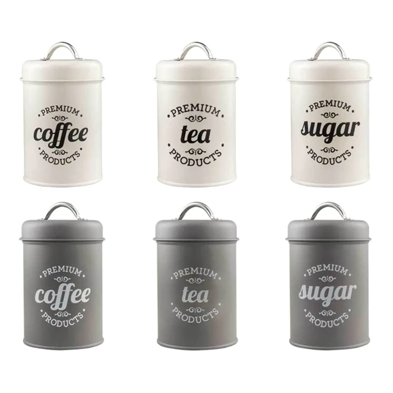 Винтажный кованый железный контейнер для хранения чая пищевых продуктов