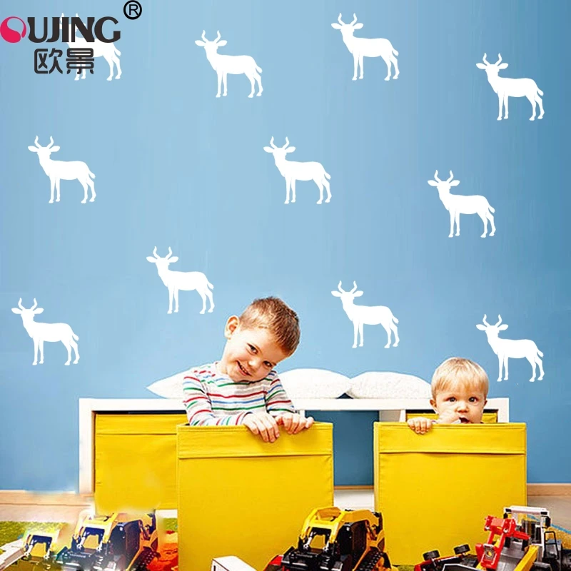 16 шт./компл. наклейки на стену в скандинавском стиле с изображением оленя Сики и