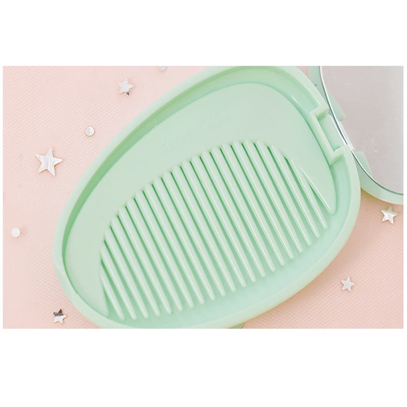 1 шт. мини-зеркало для макияжа ручное складное мультяшное каменное Супер милое