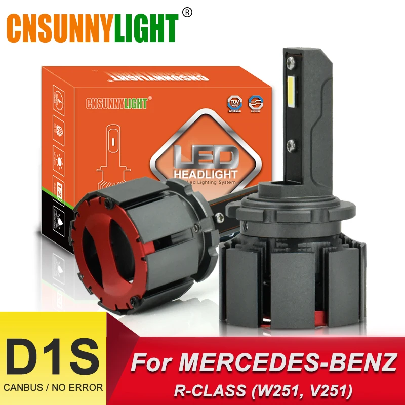 CNSUNNYLIGHT Canbus автомобильные лампы D1S D2S светодиодный ные 10000Lm 6000K для Mercedes Benz фонарь