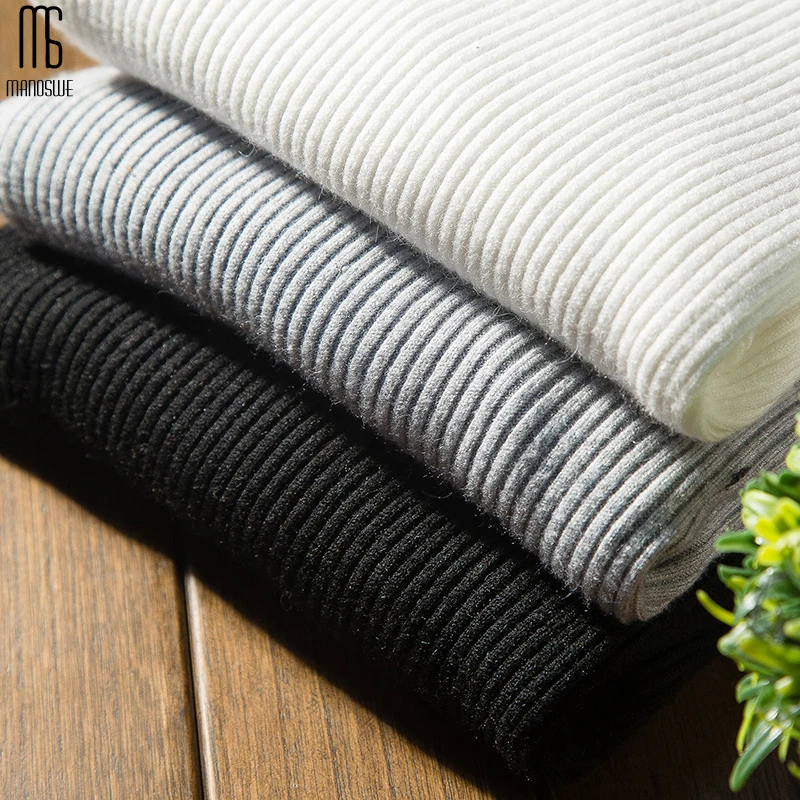 Manoswe мужской свитер с высоким горлом зимний теплый однотонный 2019 повседневная