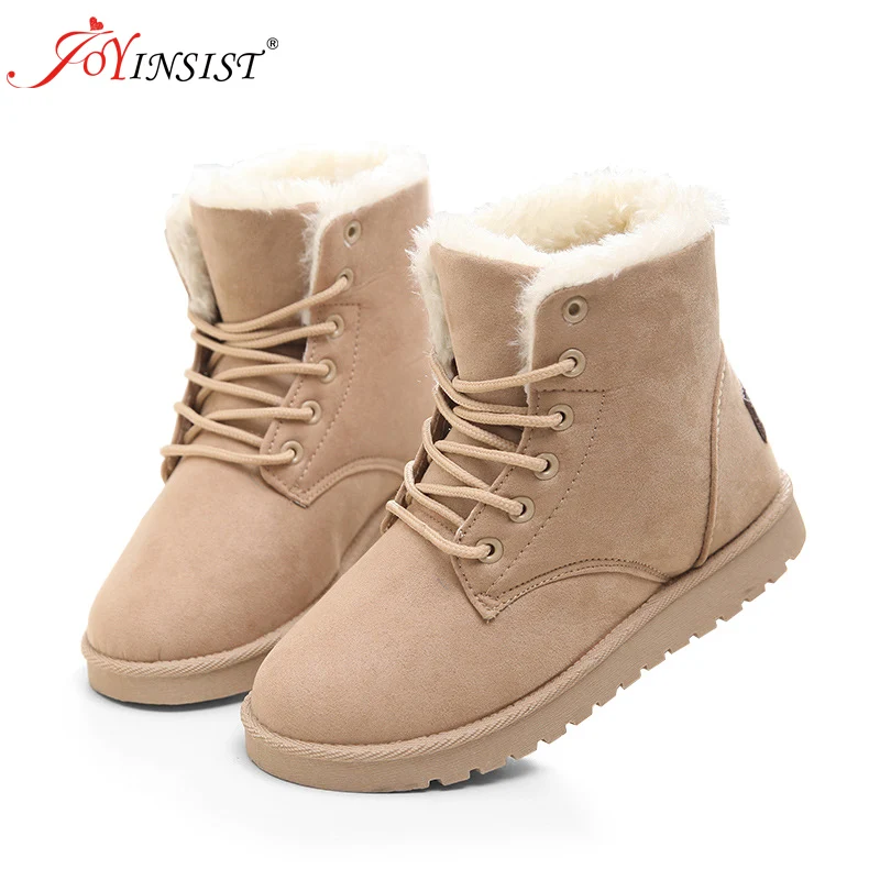 Женские зимние ботинки замшевые ботильоны для снега теплые меховые плюшевые