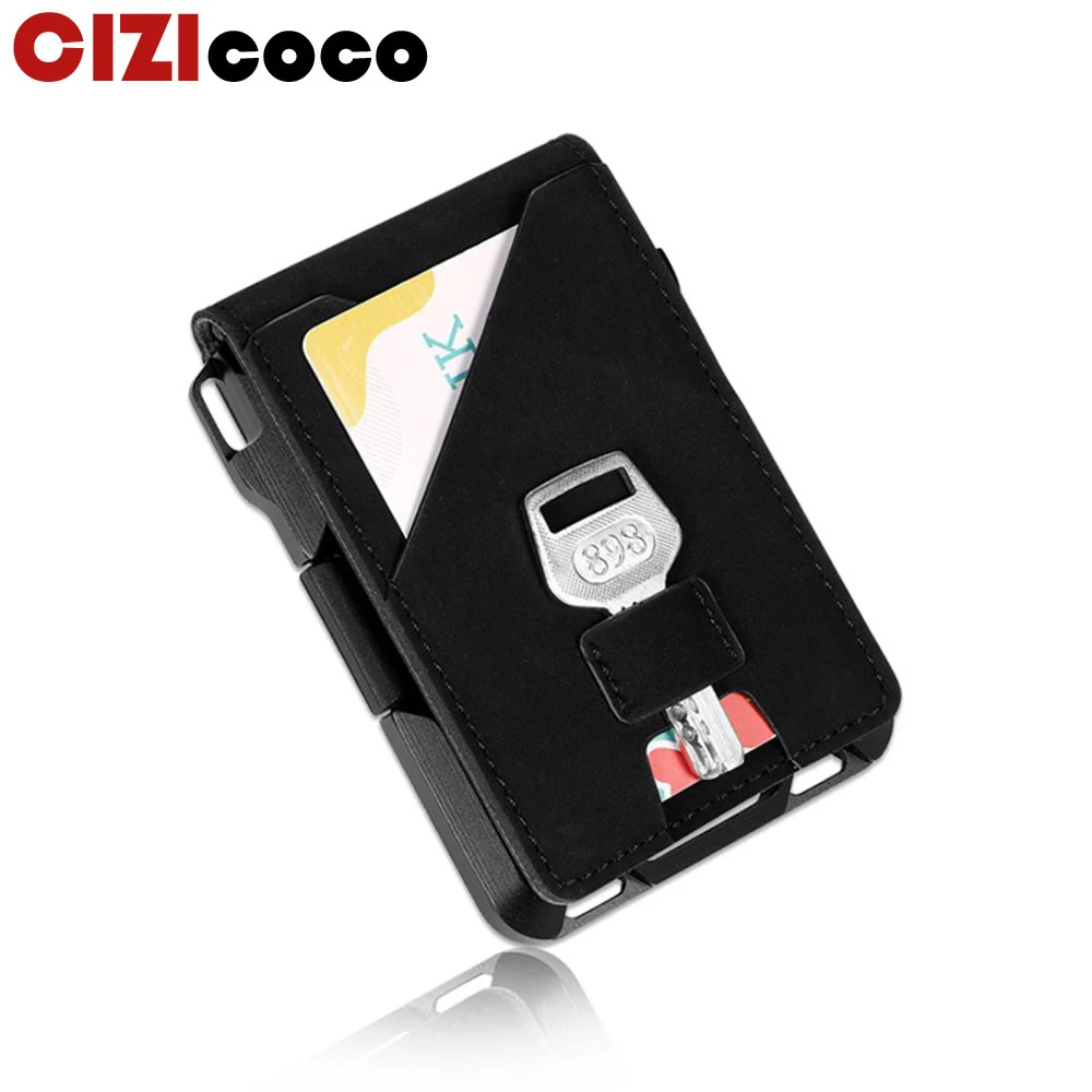 Rfid алюминиевые металлические кошельки мужской держатель для карт маленький