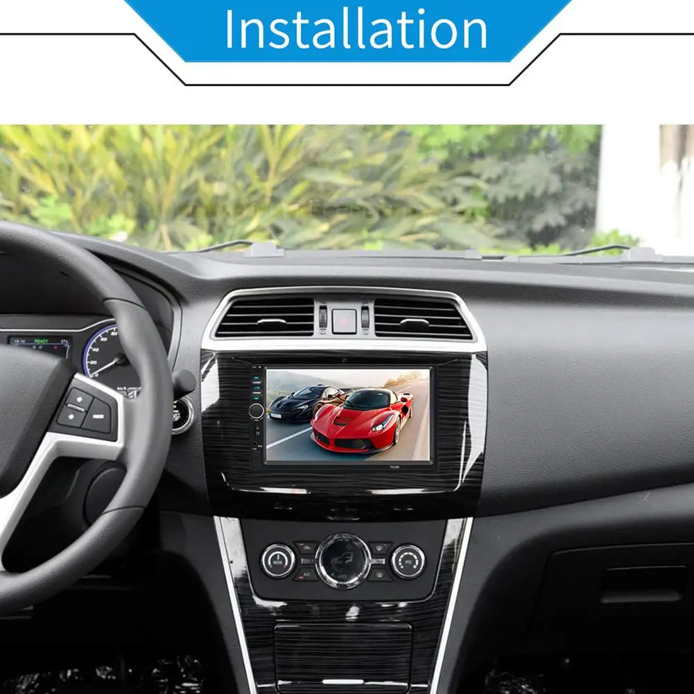 

Car Radio 7in HD Player Touch Screen Video Multimedia Player Mirror Link Car Audio Bluetooth Usb Rear Camera for Android/IOS r25