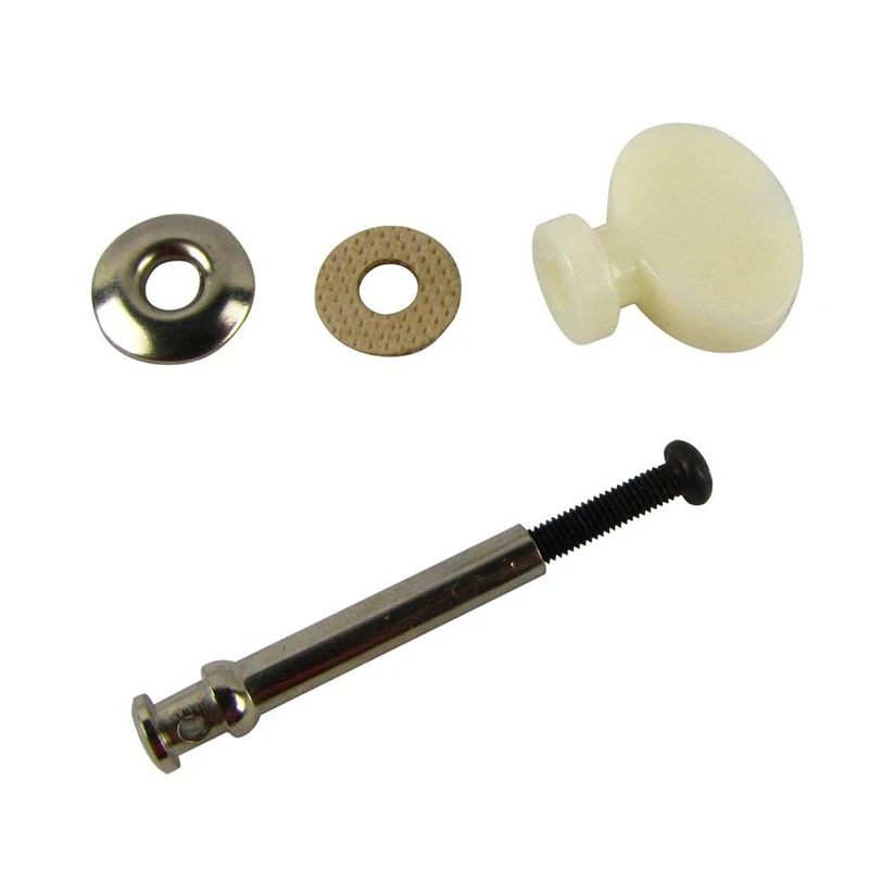 

4 pieces of white plastic handle ukulele string machine heads