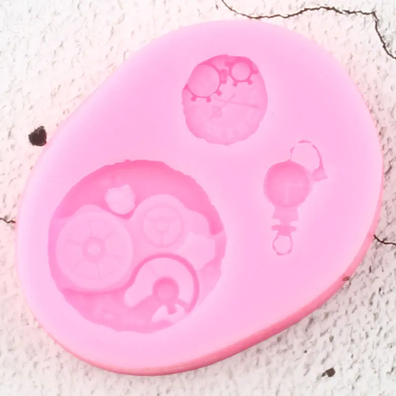 Механические часы силиконовая форма карманные для помадки сделай сам