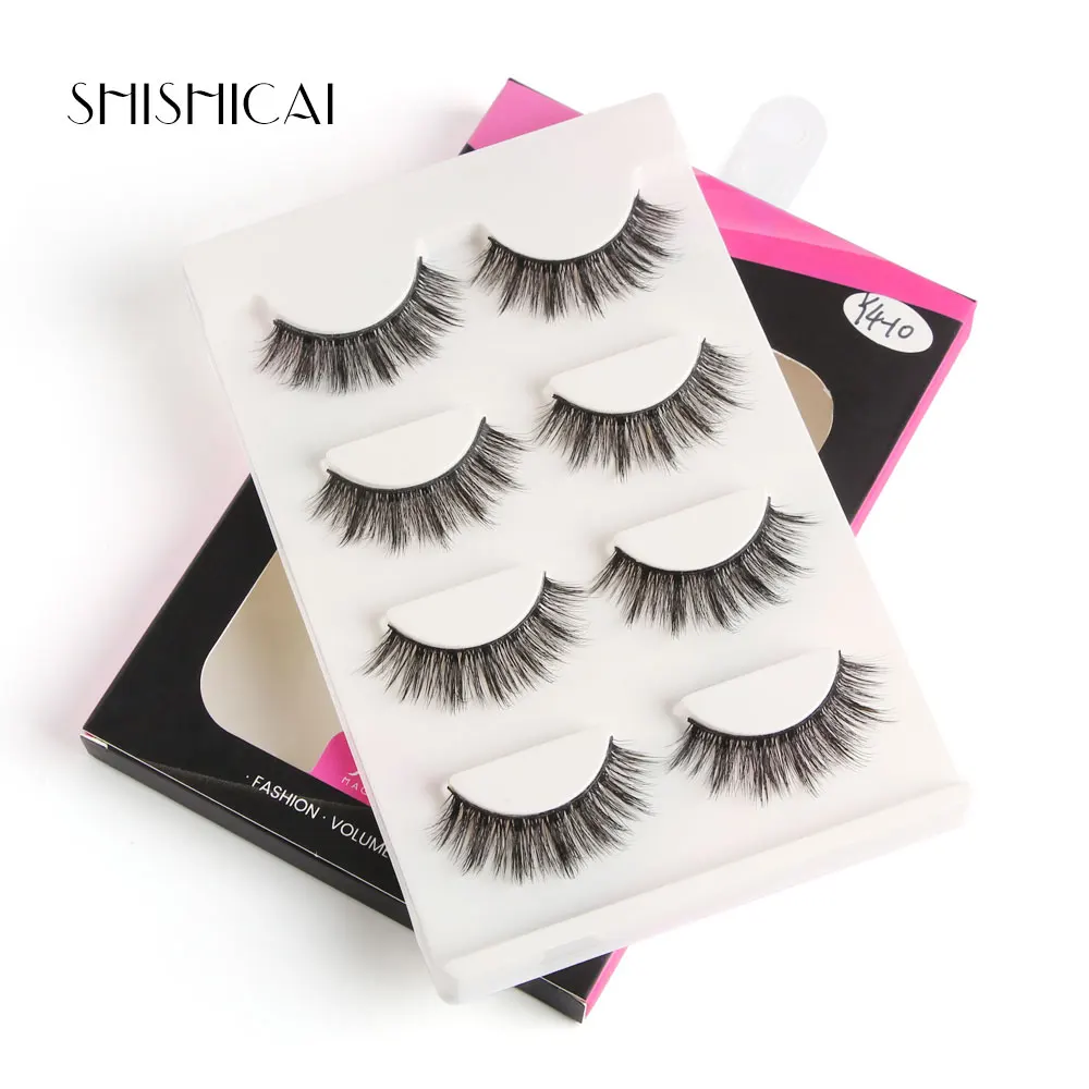 8 пар 3D накладные ресницы из искусственного меха норки с пинцетом 10 видов стилей