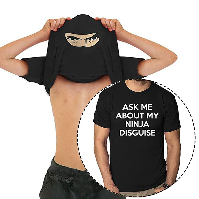 XS 5XL 100% хлопок мужские Ask Me About My Ninja маскировка забавный костюм графический