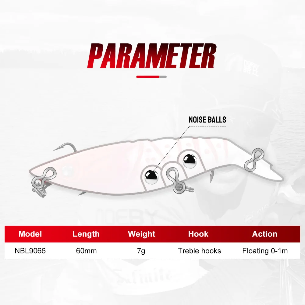 NOEBY 60mm 7g Shrimp Crazy Minnow Fishing Lures Floating Wobblers Artificial Hard Baits for Pike Sea Bass Gamba fishing lure