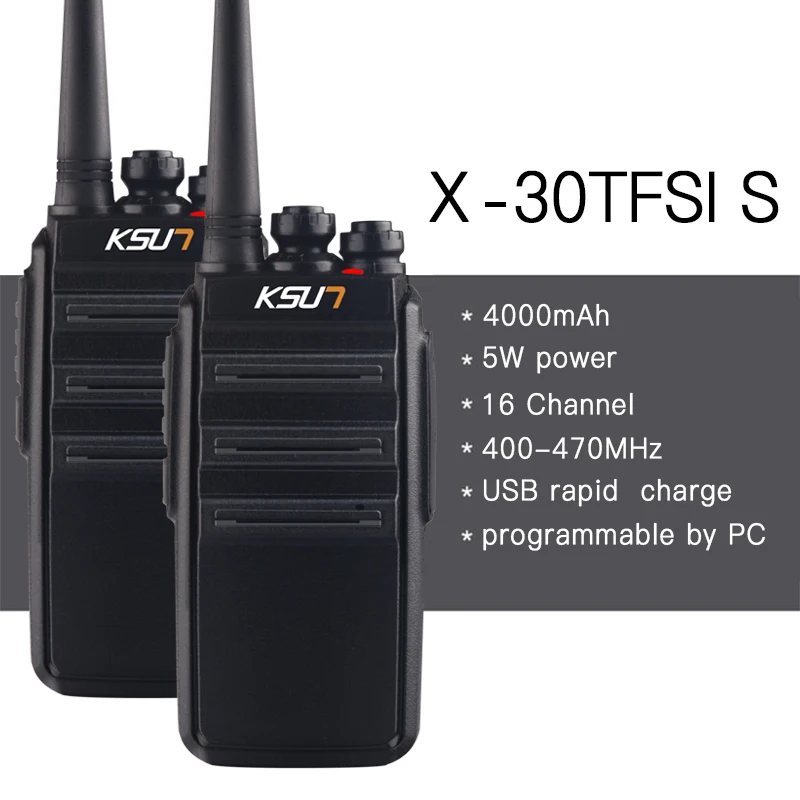KSX30-SLS 2 шт.) KSUN X-30 портативная рация 8 Вт высокомощная UHF портативная двухсторонняя Ham Радио коммуникатор HF трансивер - Цвет: KSX30-SLS