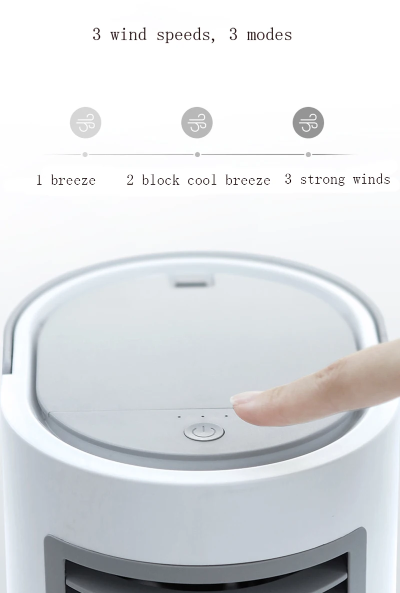 

Mini Portable Air Conditioner Humidifier Purifier 3 Gear USB Desktop Air Cooler Fan with Water Tank Air Conditioning for Home 5V