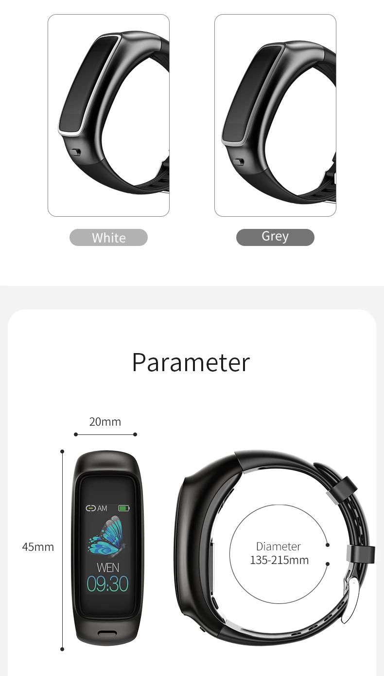 TB02 Bluetooth наушники умный браслет 2 в 1 шумоподавление с микрофоном 0,9" пульсометр кровяное давление смарт-браслет музыкальные гарнитуры