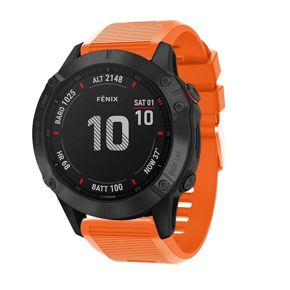 Силиконовый ремешок для часов Garmin 22 мм Fenix 6x из нержавеющей стали | Наручные часы