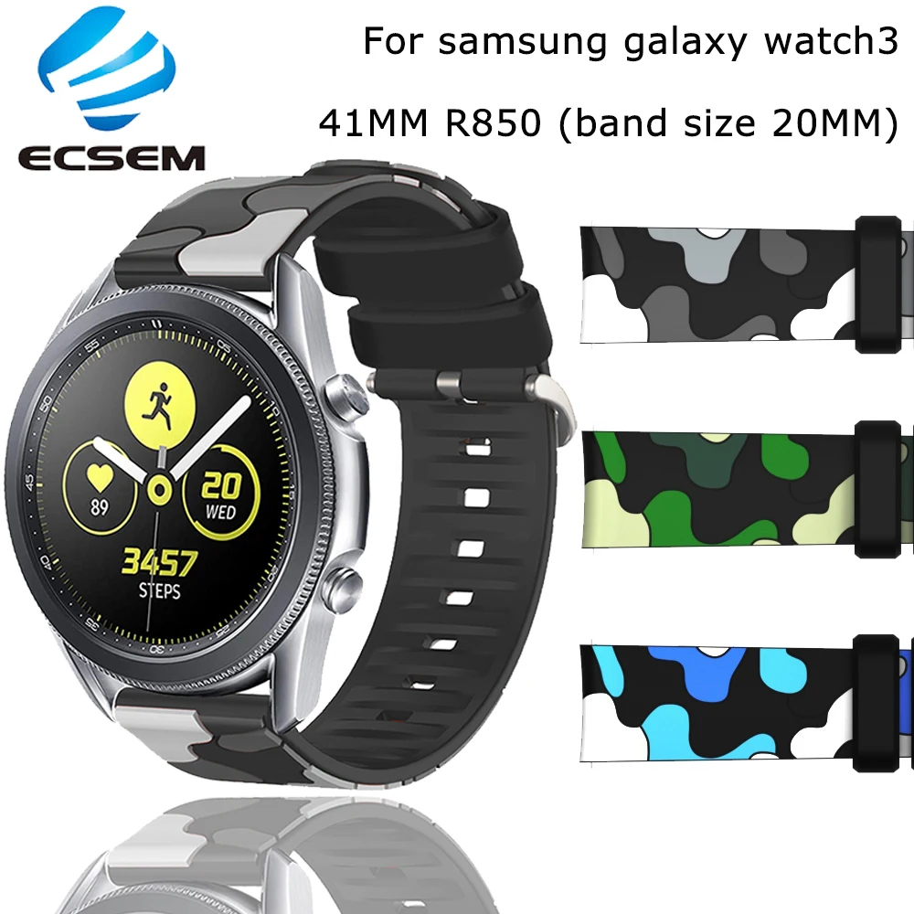 Силиконовый ремешок для Samsung galaxy watch3 41 мм R850 аксессуары часов браслет 20