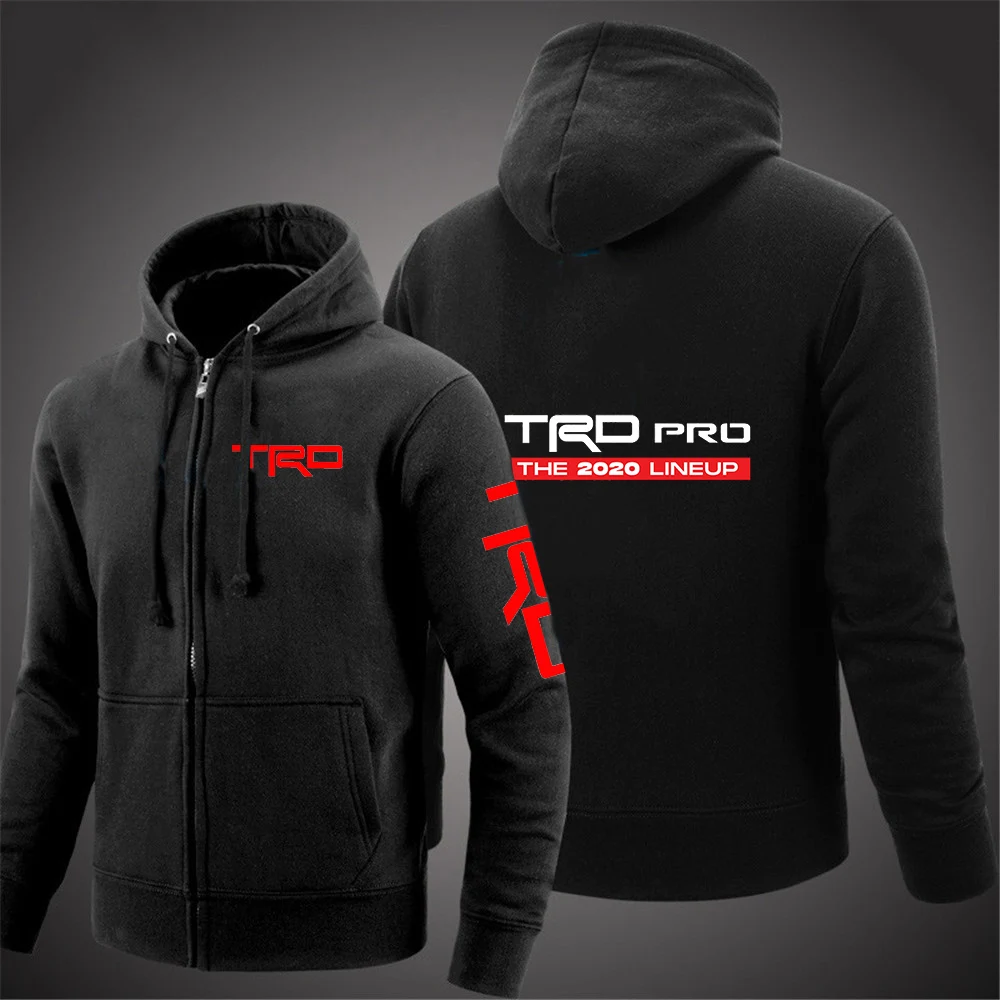 

2021 TOYOTA TRD PRO Spring Autumn Custom Cardigan Men Tops Zipper Hoodies Jacket Print Clothing Fashion Casual Sweatshirt Coat