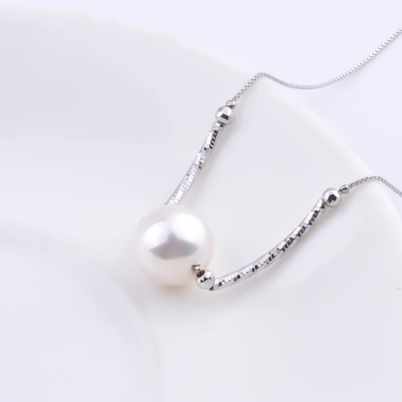 Большая белая ракушка жемчужное ожерелье из стерлингового серебра 925 пробы