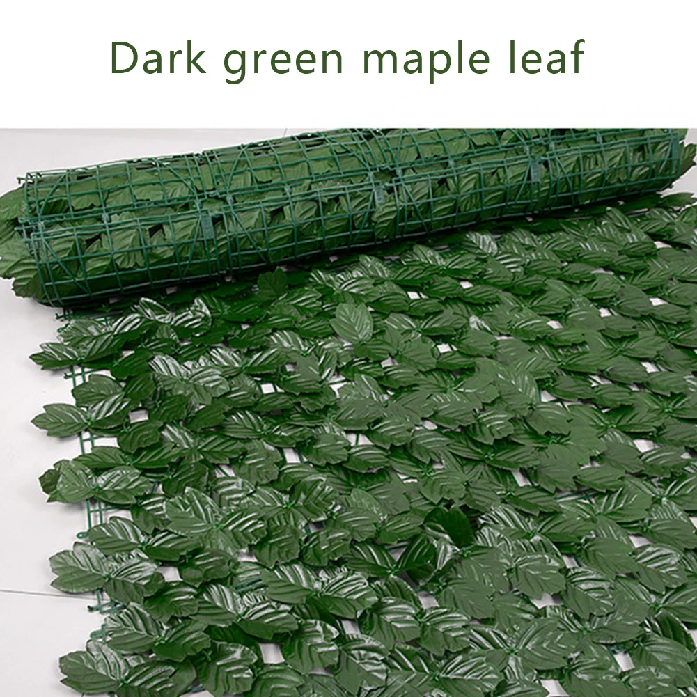 

Artificial Hedge Green Leaf Ivy Fence Screen Plant Wall Grass Decorative Backdrop For Privacy Protection Home Balcony Garden