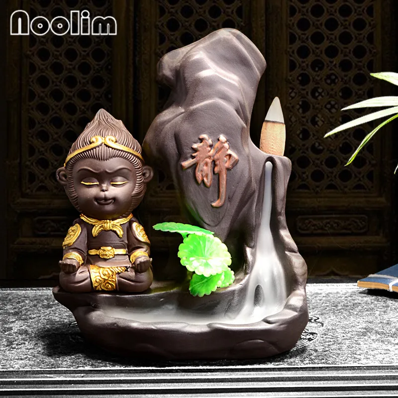 Творческий фиолетовый глиняный Король обезьян дым обратного потока ладан