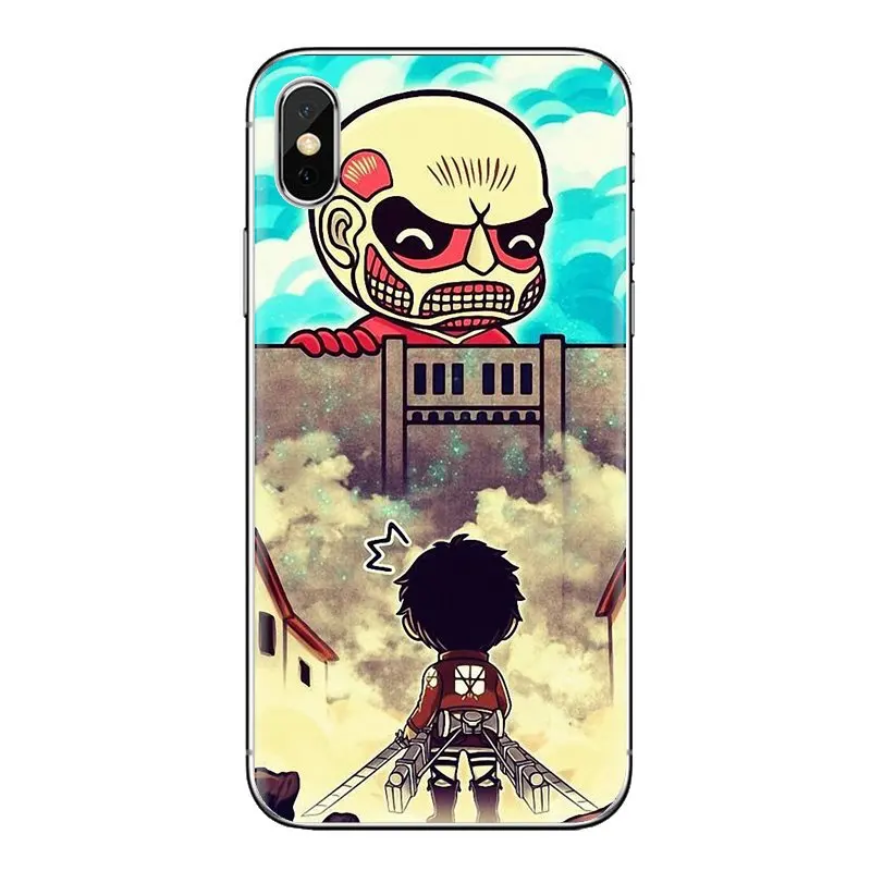 Корпус для iPhone XS Max XR X 4 4s 5 5S 5C SE 6 6S 7 8 Plus samsung Galaxy J1 J3 J5 J7 A3 A5 Shingeki no Kyojin Attack on Titan |
