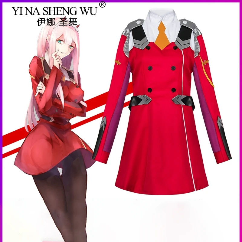 

Anime Cosplay 02 Zero Two Cosplay Clothing Darling in the Franxx Cosplay Dfxx Women Costume Full Sets Dress Halloween Costume