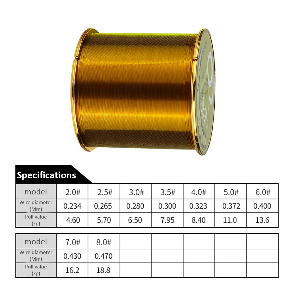 Рыболовная леска 500 м японская однонитевая морская рыболовная катушка из