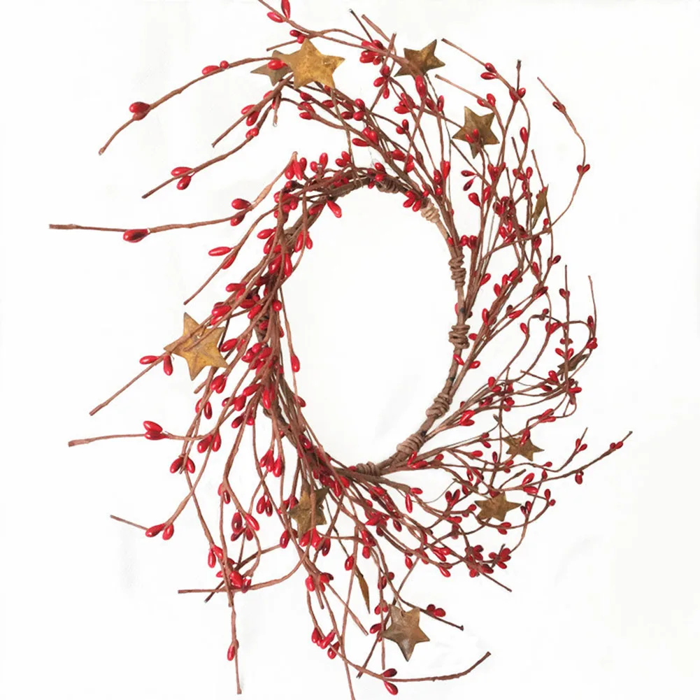 Искусственные ягоды гирлянда имитация красные бусины венок Рождество Свадьба