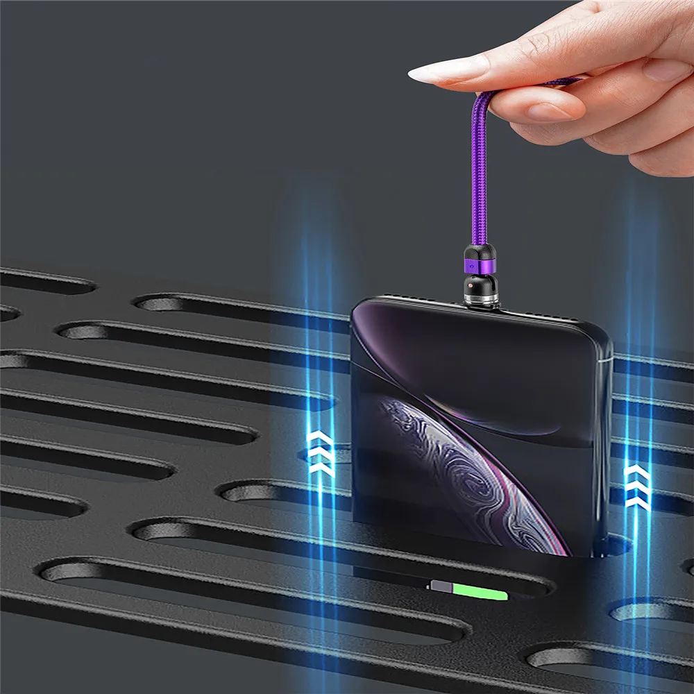 Магнитный кабель 3 в 1 Micro USB IOS USB-C м 2 540 ° А для быстрой зарядки | Мобильные телефоны
