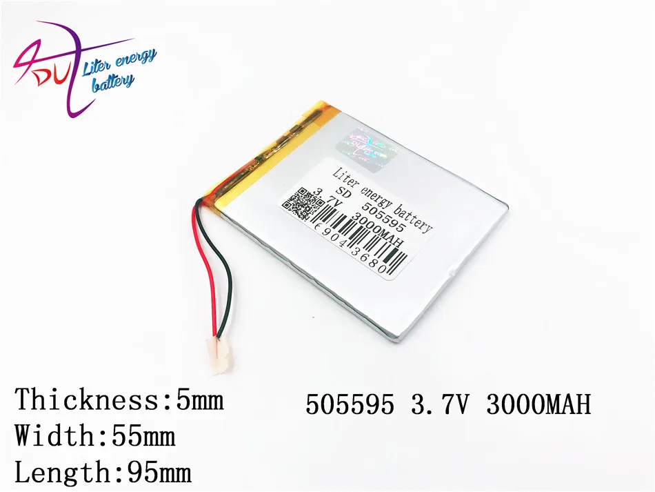 3 7 V 3000MAH аккумуляторные батареи 505593 505595 батарея mp4not a MP5 GPS Аккумулятор для
