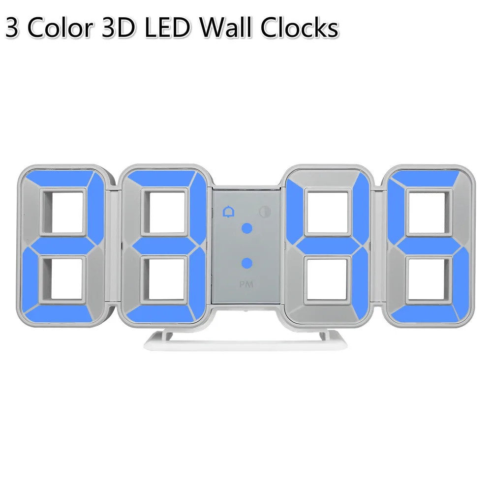 3d светодиодный настенные часы большие цифровые с датой домашний декор гостиная