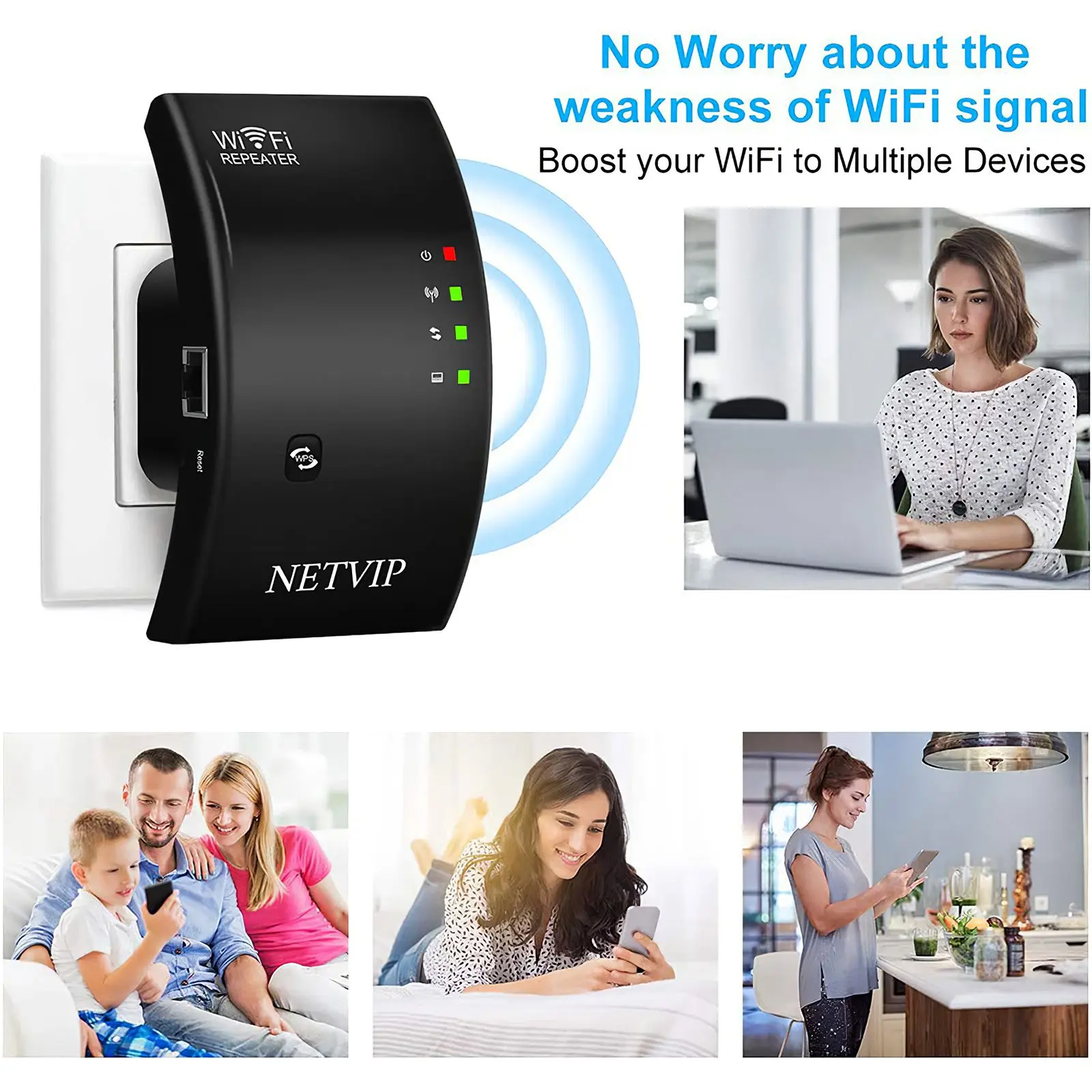 

Wireless Wifi Repeater 300Mbps Network Wifi Extender Remote Signal Amplifier Internet Antenna Signal Booster Access Point