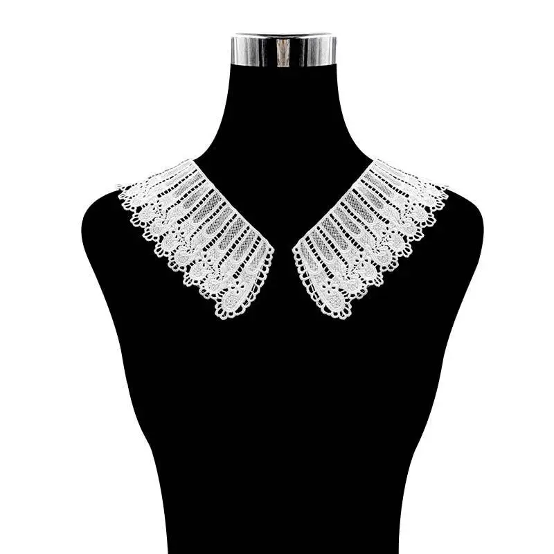 Водорастворимый кружевной воротник искусственный шелк вышитый галстук женские