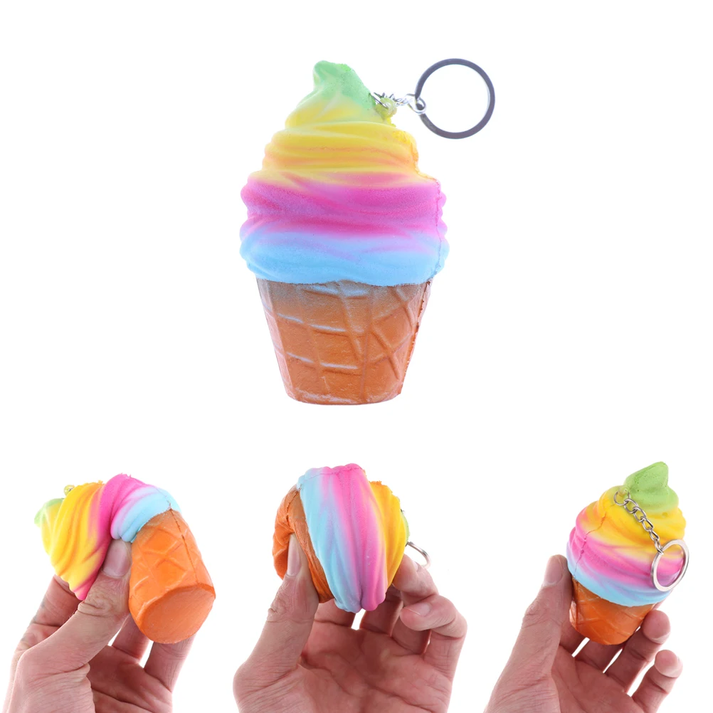 9 2*5 7 см Новинка Jumbo Rainbow мороженое мягкое супер медленное увеличение Kawaii хлеб