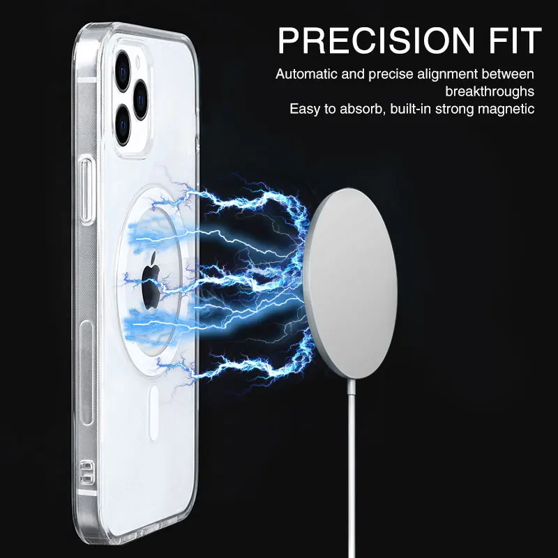 Luxury Magnectic official Case On iPhone 13 12 11 14 Pro Max Case iphone 14 Plus 13 12 Mini Magsafe Wireless Charging Back Cover