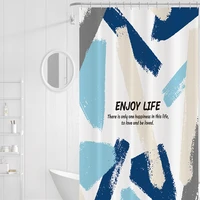 bathlux printed fabric shower curtain waterproof 100 polyester shower curtain 70 8x78 7 inch with hooks