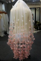 high quality bridal veils fingertip length ivorywhite veil for bridal petals wedding veil with comb