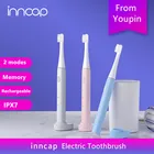 Youpin Inncap PT01 электрическая звуковая зубная щетка, 2 режима, перезаряжаемая умная память, вибрация, очиститель зубов, беспроводная Зарядная база