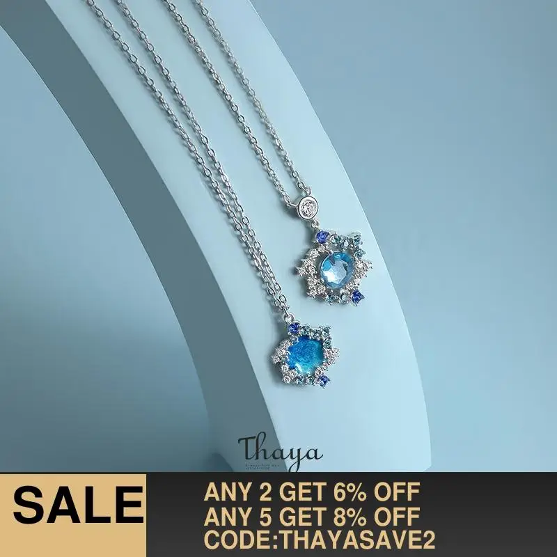 Thaya креативный дизайн ожерелье с дизайном Туманность ювелирное изделие кристаллами Стерлинговое Серебро