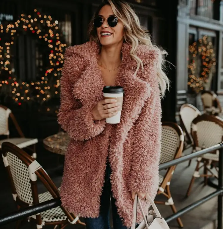 

women's coat autumn winter new fashion Long imitation coat hot coat 2021