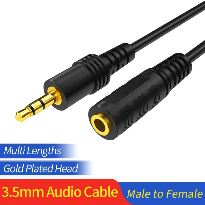 

3.5mm Audio Extension Cable Male to Female for Huawei P20 Stereo 3.5mm Jack Aux Cable for Headphones Xiaomi Redmi 5 plus PC