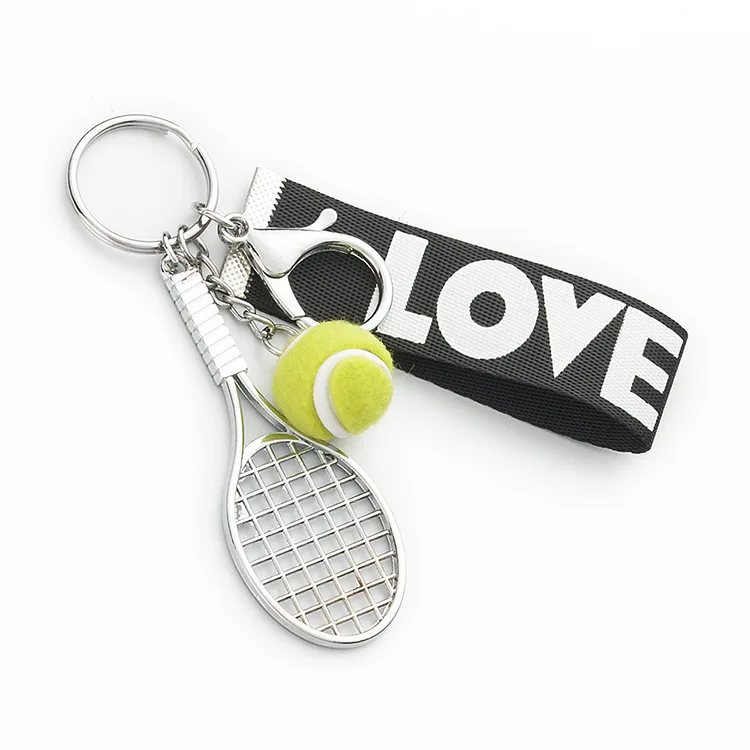 

Factory Price Badminton Tennis Racket Pendant Key Ring Chain Bronze Silver Color Men Car Gift Souvenirs Keychain Dropshipping