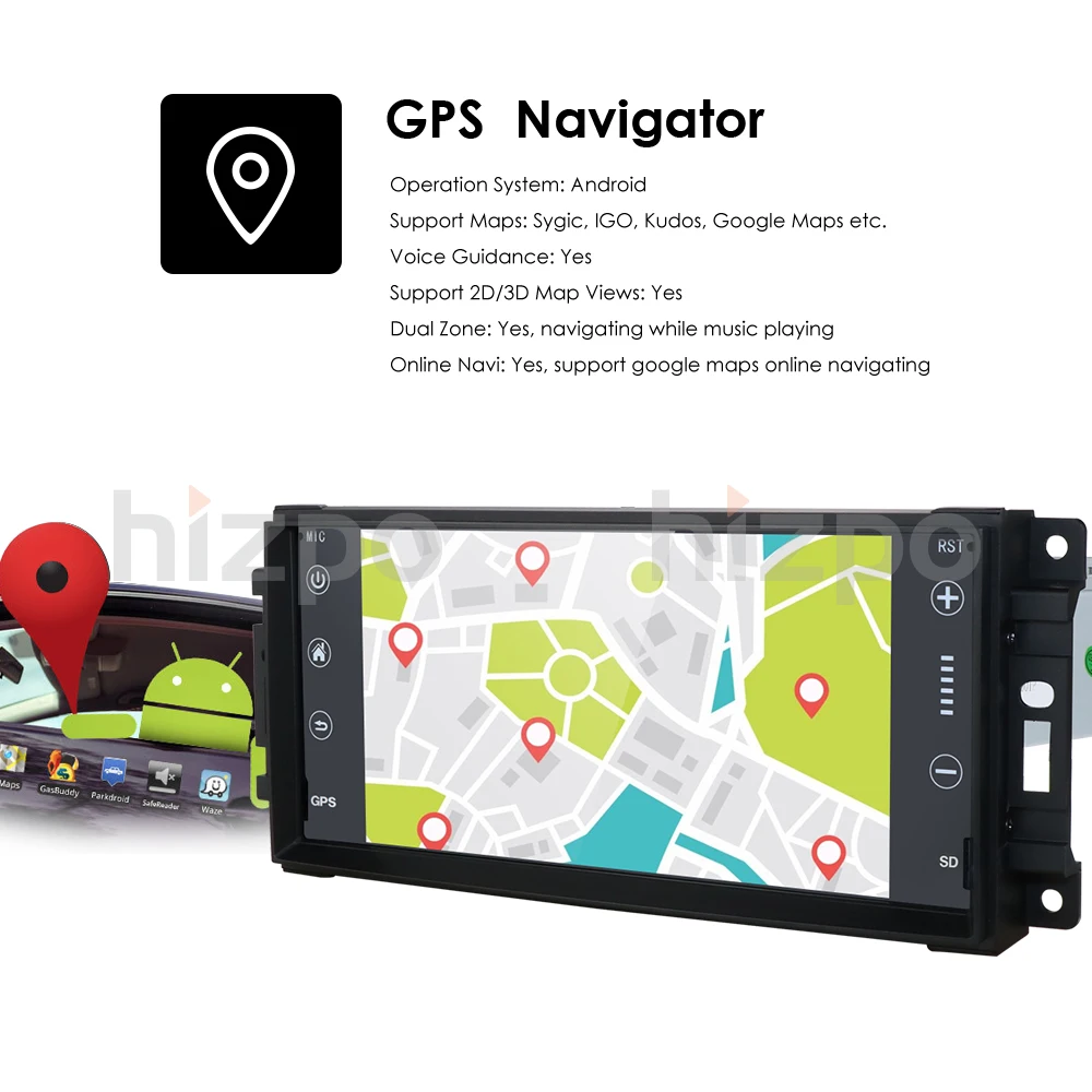Автомобильный монитор Android 9,0 gps плеер для Jeep Compass(2009-2011) Патриот(2009-2011) Grand Cherokee(2008-2011) Wrangler caliber