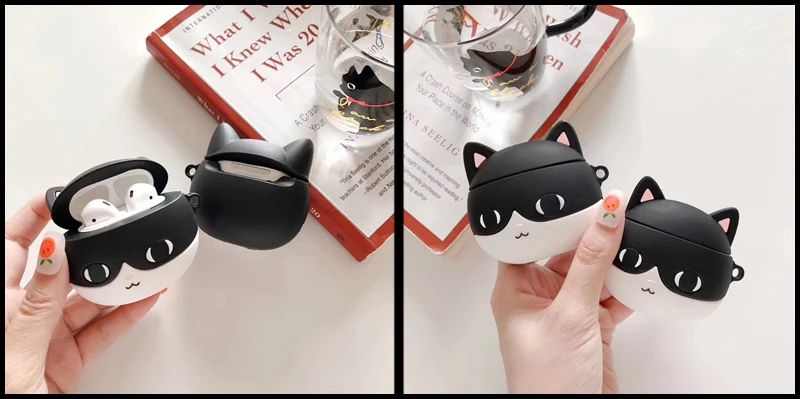 Мультфильм для airpods чехол милая девушка для airpod чехол кошка bluetooth наушники крышка собака silione protive для apple наушники 2 Чехол